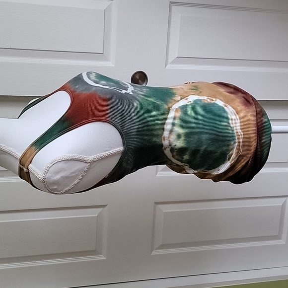 Whimsigoth Earth Tone Autumn Tie Dye Tank Top - Picture 4 of 9